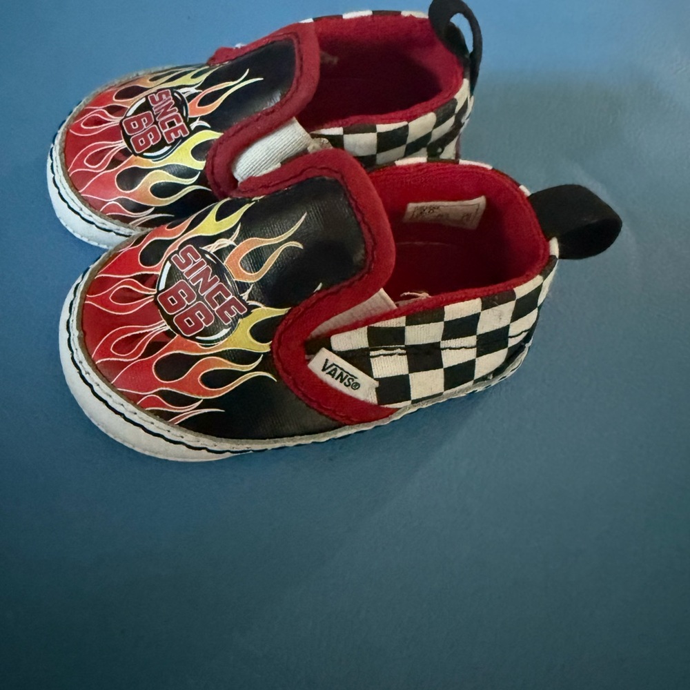 Converse Kids Flame and Checkered Sneakers